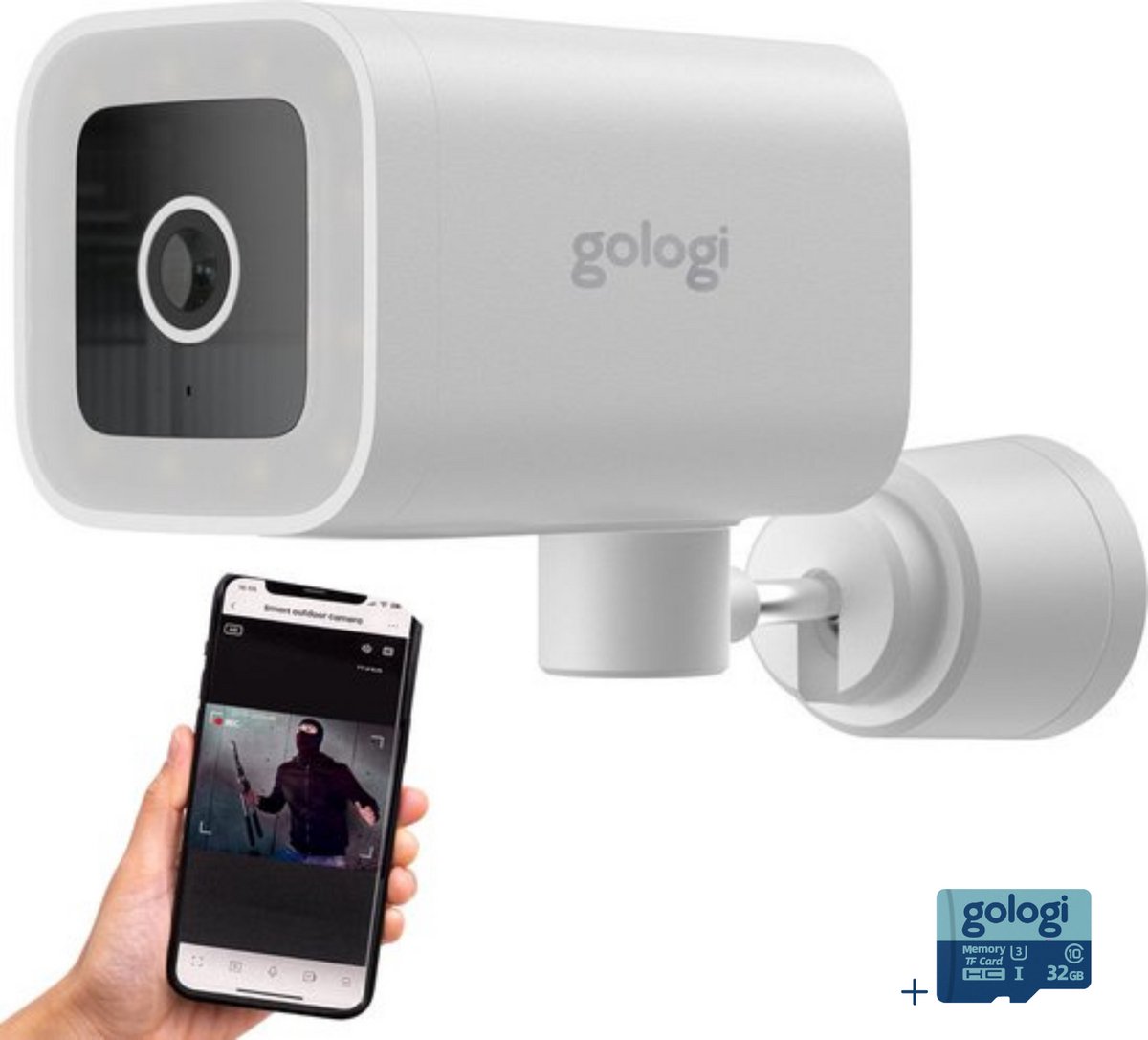 Gologi Premium Buitencamera met Nachtzicht en - Gologi - €29,95