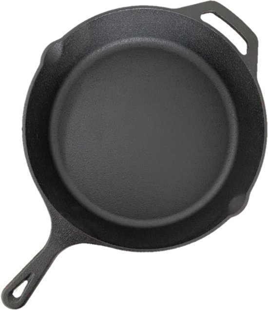 Gietijzeren pan - Skillet - 30 cm - preseasoned van Merkloos — afbeelding 2