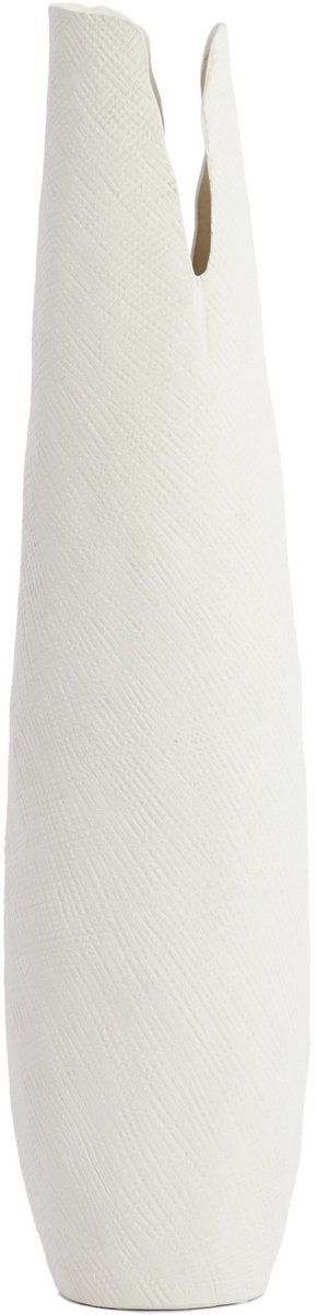 hoge vaas MESA keramiek crèmekleur – 19x18,5x77,5 cm