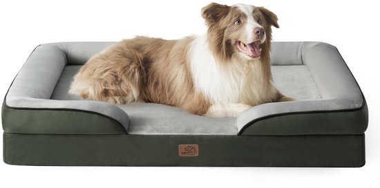 4L Textil OTTO knuffelig hondenbed hoes afneembaar en wasbaar hondenmand middelgrote hond hondenkussen pluizige hondenmand hondenbank(Bruin,100x80 cm