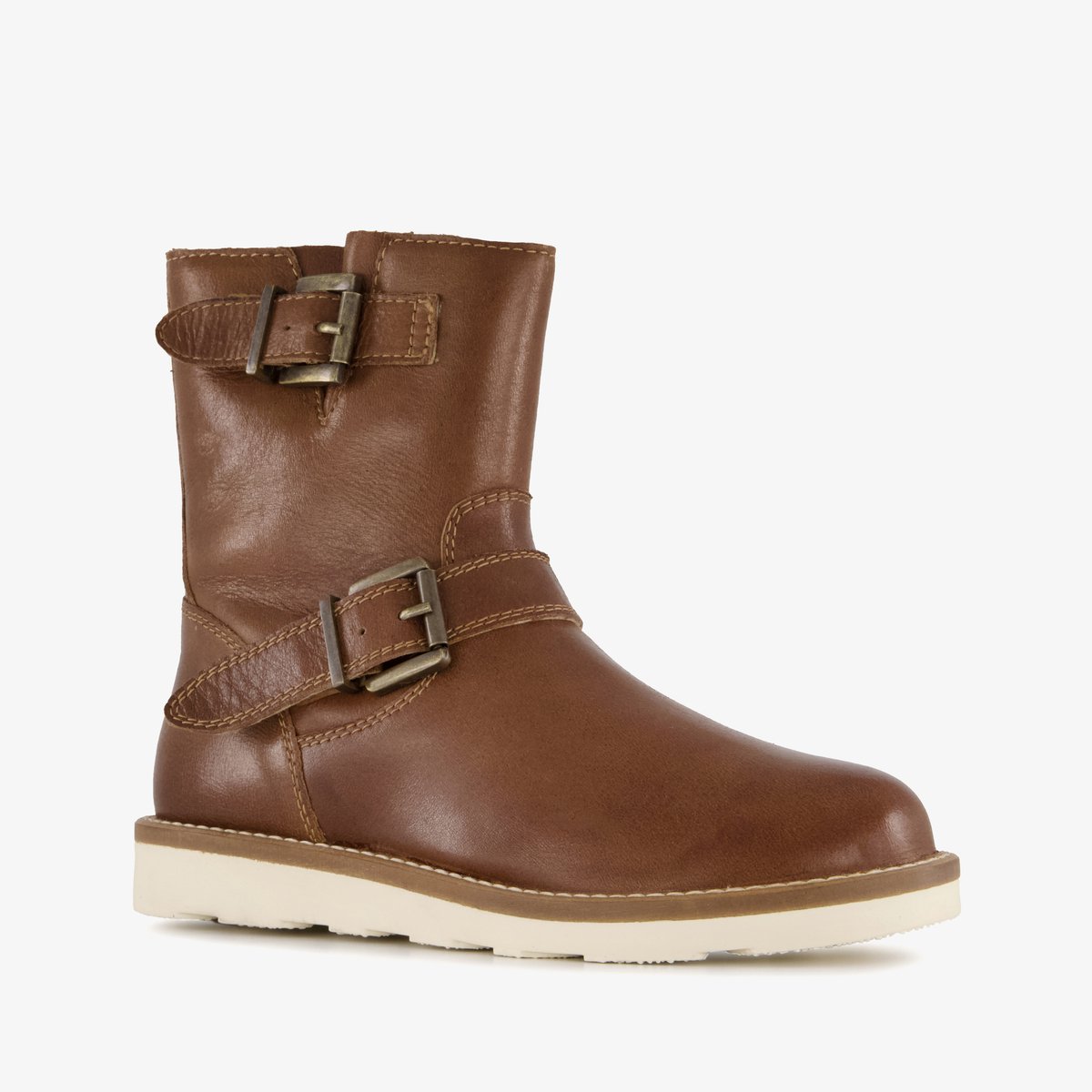 Groot leren jongens boots cognac - Maat 31