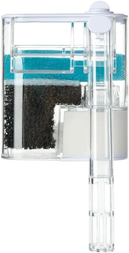 Hang-on Aquariumfilter 250 l/u - DC 5 V/2 A - 25 W - USB - Acryl Buitenfilter - Filter Katoen - Aquarium Wastafels 12-35 cm