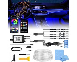 6 m LED Interieur Auto Licht - 6 in 1 RGB 12 V Sfeerverlichting voor Auto - App + Afstandsbediening - Interieurverlichting Laser Multikleur Sfeerverlichting