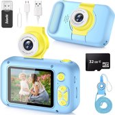 Ilona® Digitale Kindercamera HD 1080p - Speelgoedcamera - 32GB micro sd kaart - Fototoestel Voor Kinderen - Blauw