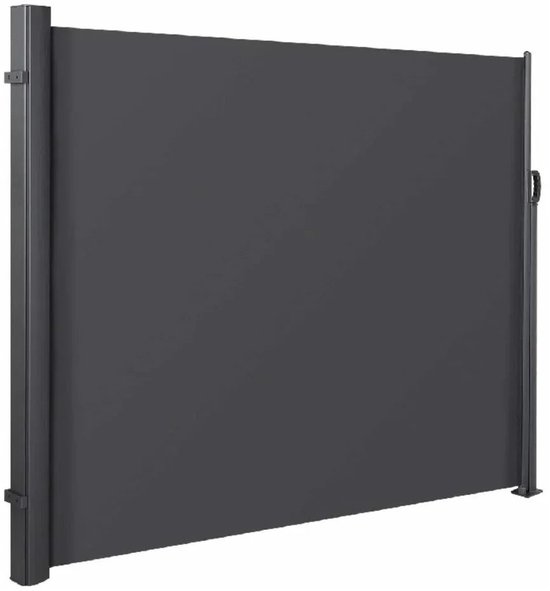 SAILUN Zijluifel Windscherm Uittrekbaar Tuinscherm Uitschuifbaar Privacy Scherm Tuinluifels voor Balkon, Terras, Tuin (160 x 300 cm, Antraciet
