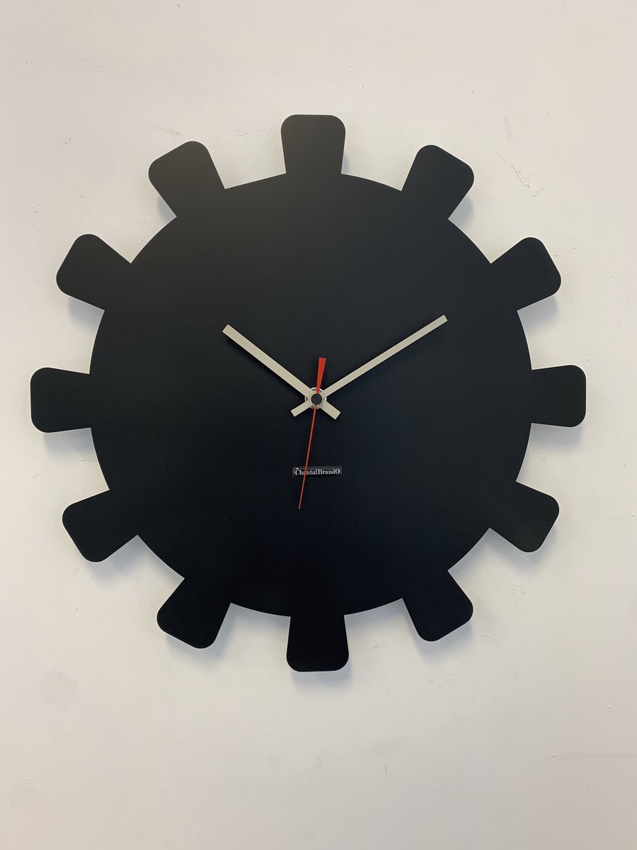 MOSA CLOCK Wandklok BLACK SUN XL Modern Industrieel Design