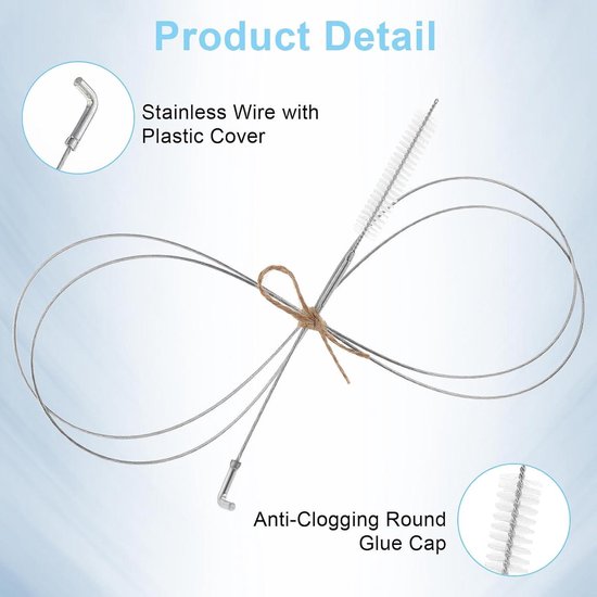 SPORTARC 1Pcs Flexibele Auto Drain Dredge Zonnedak Reiniging Scrub Borstel Tool Accessoires 150 CM