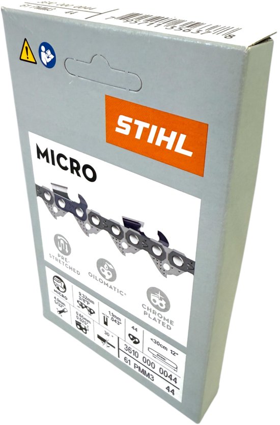 STIHL Picco Micro Mini 3 zaagketting 30 cm 3/8" P 1,1 mm 44 TG 3 stuks ( 3x 36100000044 ) — afbeelding 2