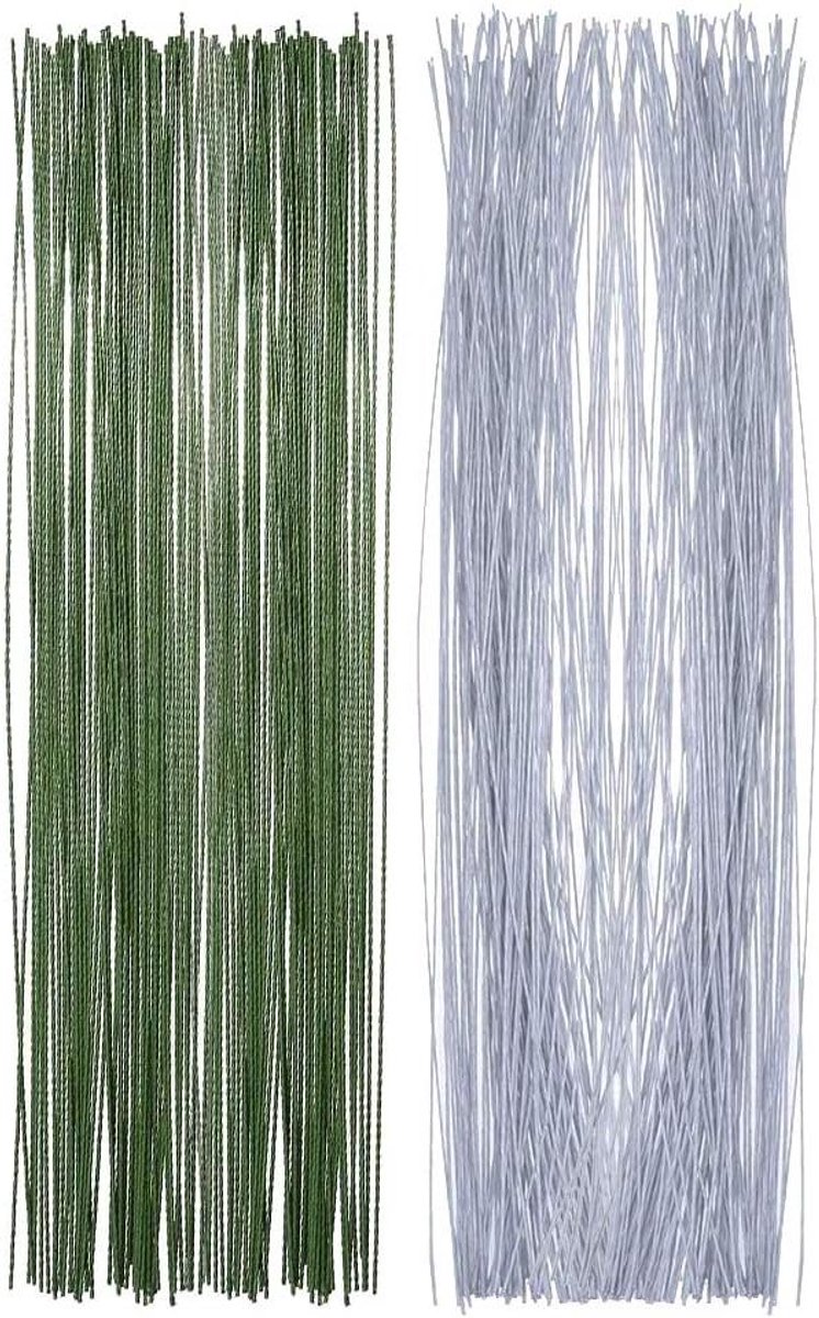 Allecto Premium - Bloemen Draad Stammen 200 stuks - Wit - Bloemist Draad - Bloem Stub Stuurpen - DIY Craft Corsages Decoratie