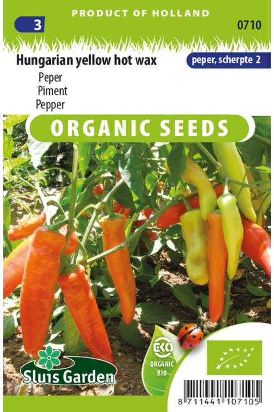 Sluis Garden - Peper Hungarian Yellow Hot Wax Biologisch