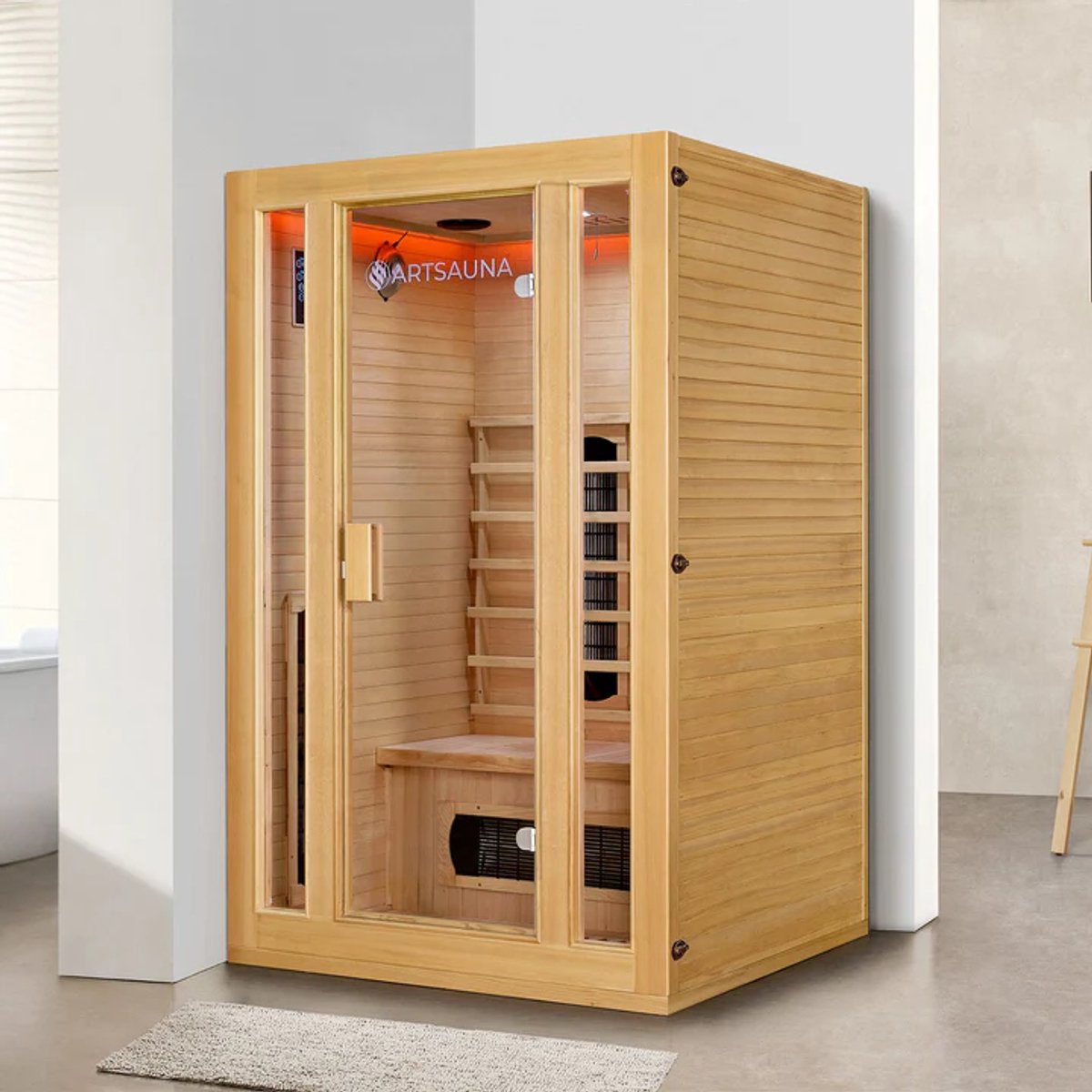 Infraroodcabine Nyborg S120K - 120x105x190 cm - Dubbele Technologie - 2 personen thumbnail 5