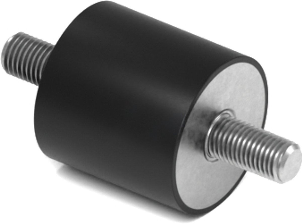 Rubbermagazijn - Trillingsdemper Type A 30x30mm - M8 - Set 10 stuks