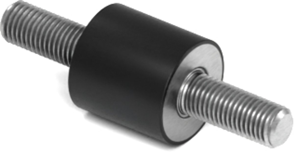 Rubbermagazijn - Trillingsdemper Type A 10x10mm - M4 - Set 10 stuks