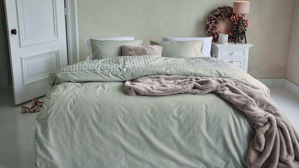 Rivièra Maison Hayes dekbedovertrek - Lits-Jumeaux - 240 x 200/220 cm - Zand