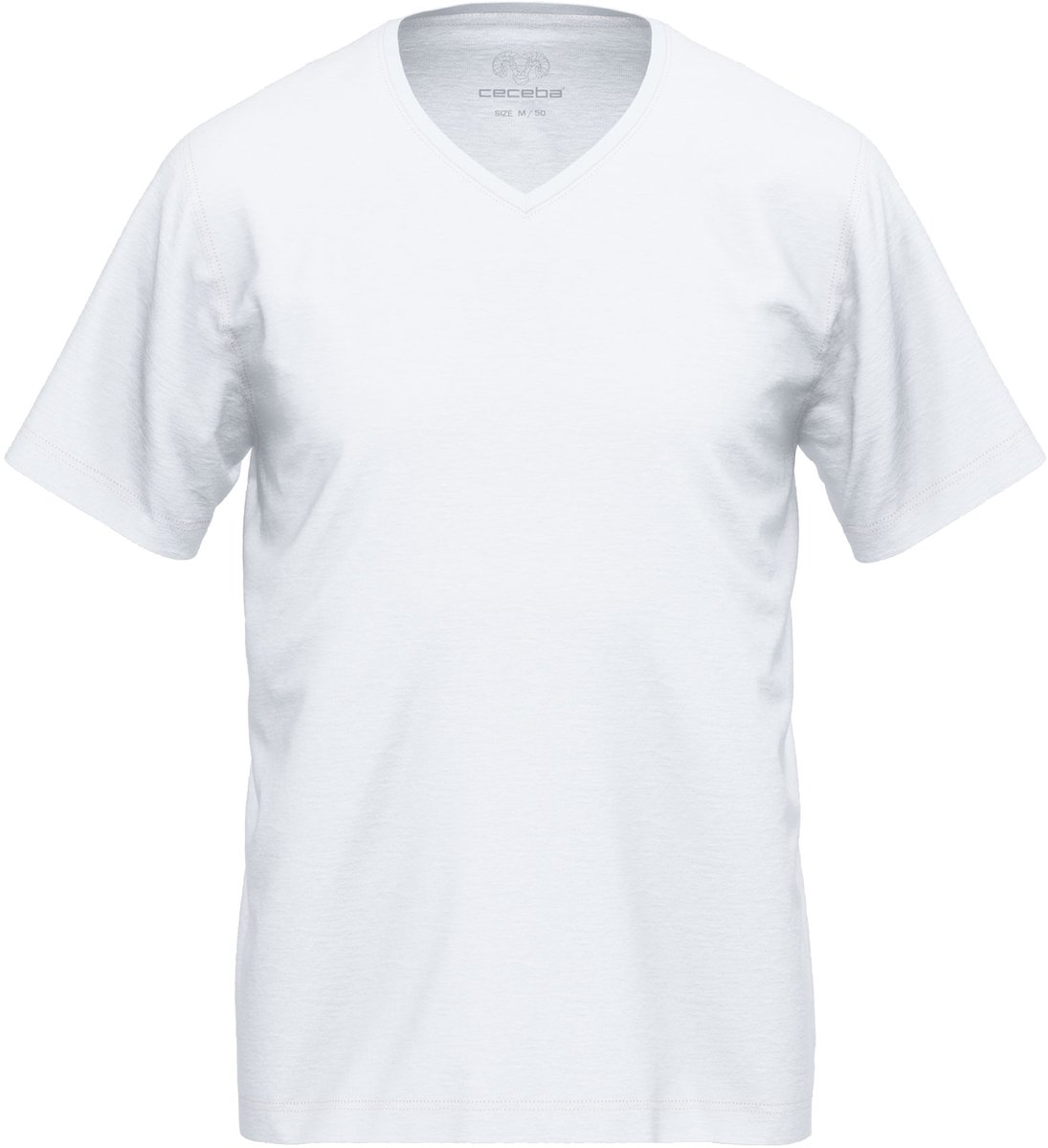 Ceceba heren T-shirt V-hals (1-pack) - wit