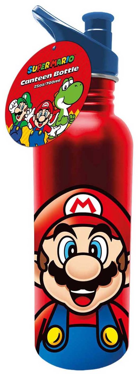 Super Mario Metal Canteen Bottle - Mario