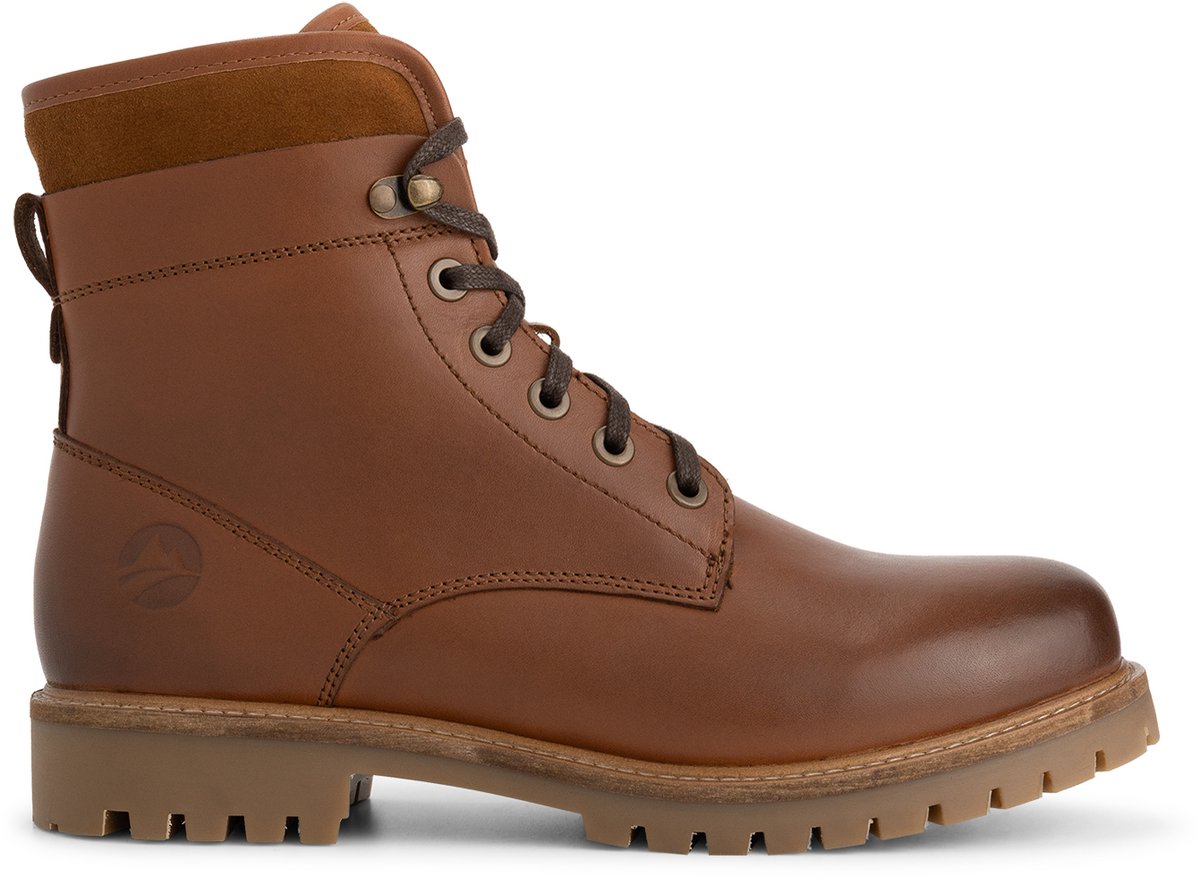 Travelin’ Karhamn Heren Veterboots Leer Cognac Bruin