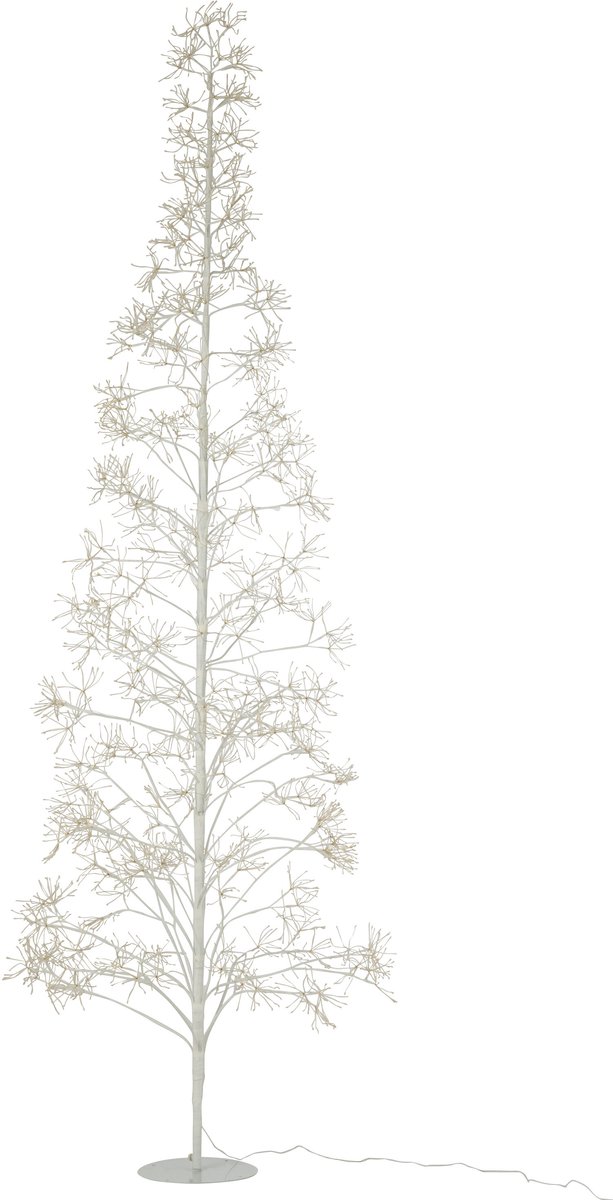 J-Line decoratie Boom 2700 Led - metaal - wit - large