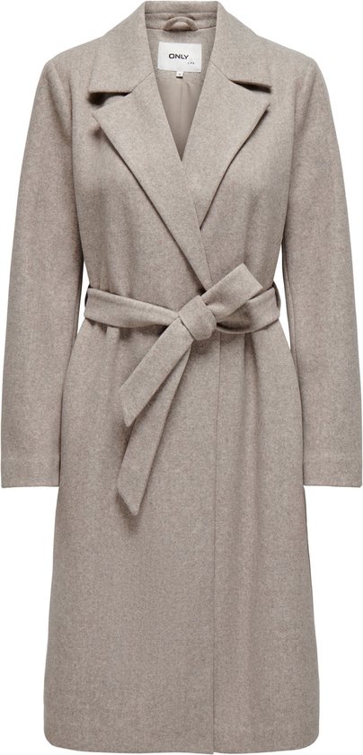 Only Jas Onlalvilda Life Wrap Coat Otw Noos 15314362 Simply Taupe/melange Dames Maat - L
