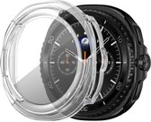 Bandz PC hard case hoesje met screenprotector - geschikt voor Samsung Galaxy Watch 8 Classic - beschermhoes van hard plastic - full cover (transparant)