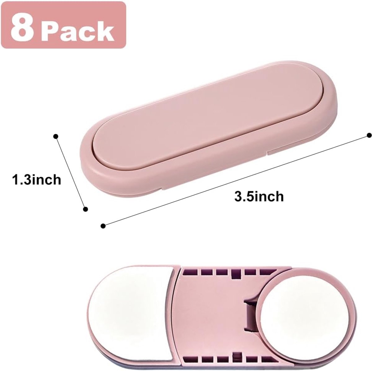 Kastbeveiliging voor kinderen - Kinderslot - Slot - Veiligheid kind - Baby - Pasgeborene - Plakstrip - Strips - Zelfklevend - Geen gereedschap nodig - Zonder boren - Kasten - Lades - Meubels - 1 stuks - roze – foto 4