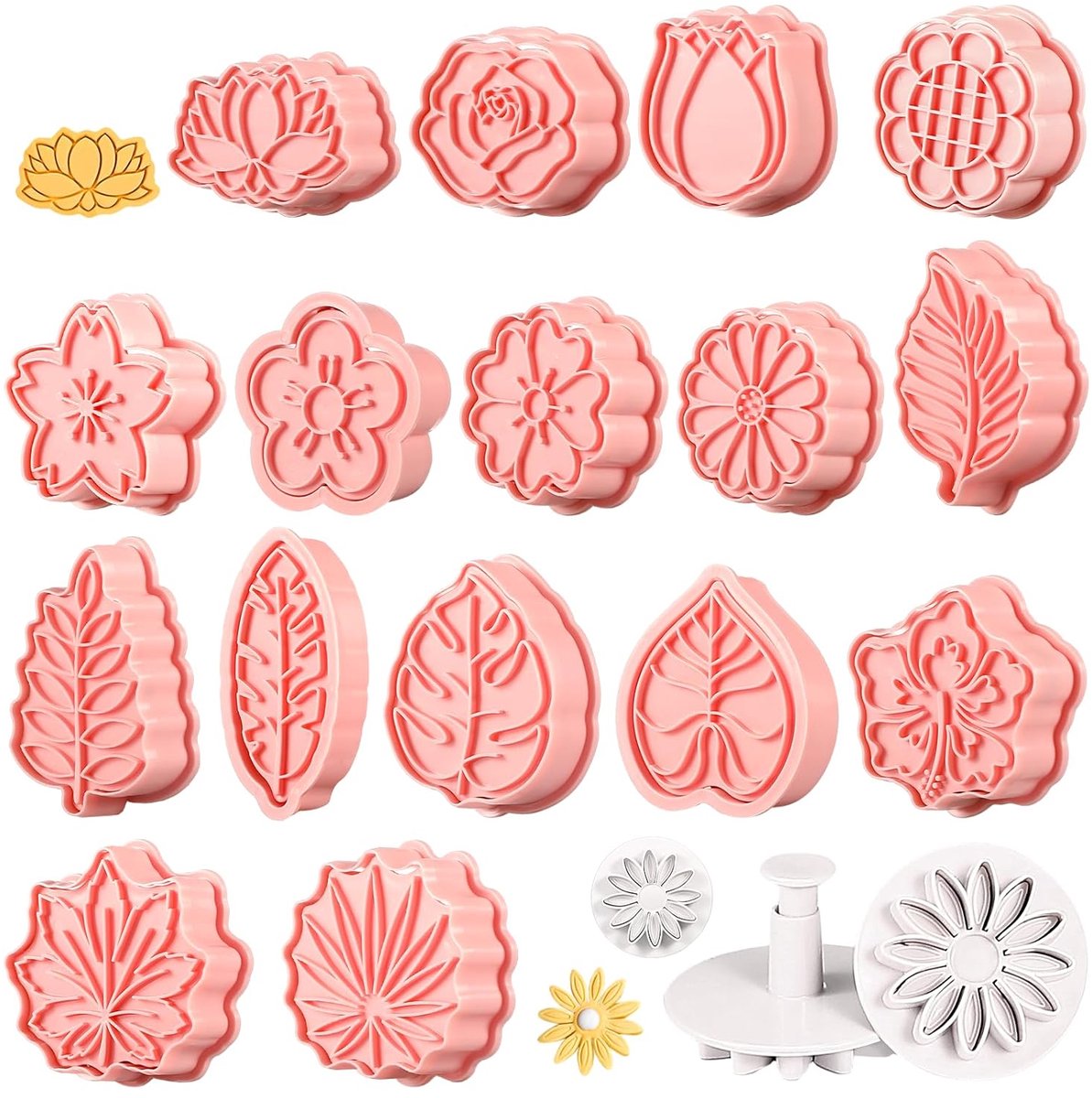 Set van 19 Bloem Koekjesvormen voor Bakken, Decoratie en Feestjes