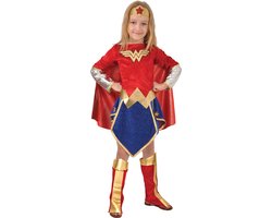 Dc Comics Verkleedpak Wonder Woman Meisjes Rood 5-delig Maat 128-140