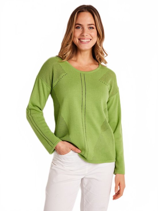 Pull fin ajouré à manches longues