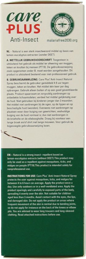 Care Plus Anti-Insect Natural Spray, 60 ML - muggenspray - natuurlijk
