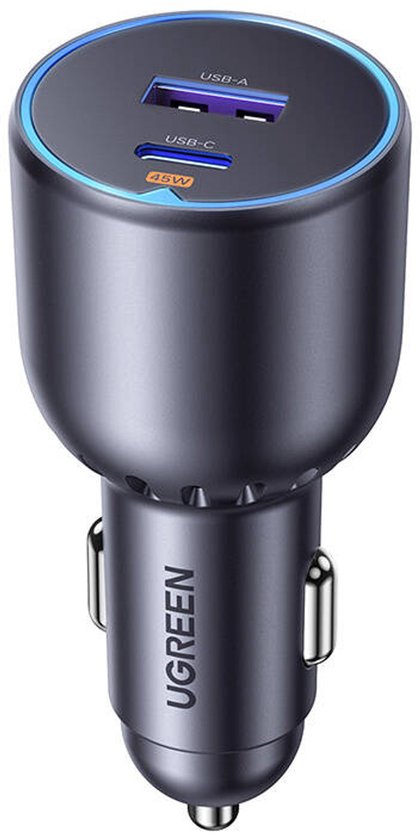 UGREEN USB C autolader 63W (45W+18W...
