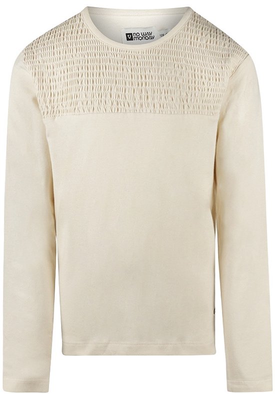 T-shirt No Way Monday Filles - Blanc cassé