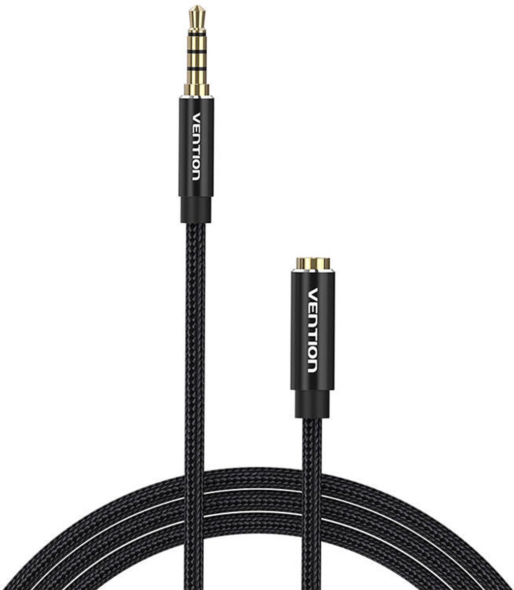 Vention Audiokabel Trrs 3,5 Mm Mannelijk Naar 3,5 Mm Vrouwelijk Voor Stereosets 3M