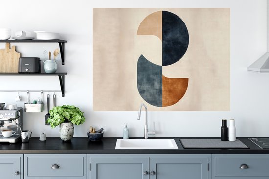 Muurstickers - Sticker Folie - Cirkels - Abstract - Kleurrijk - 120x90 cm - Plakfolie - Muurstickers Kinderkamer - Zelfklevend Behang - Zelfklevend behangpapier - Stickerfolie
