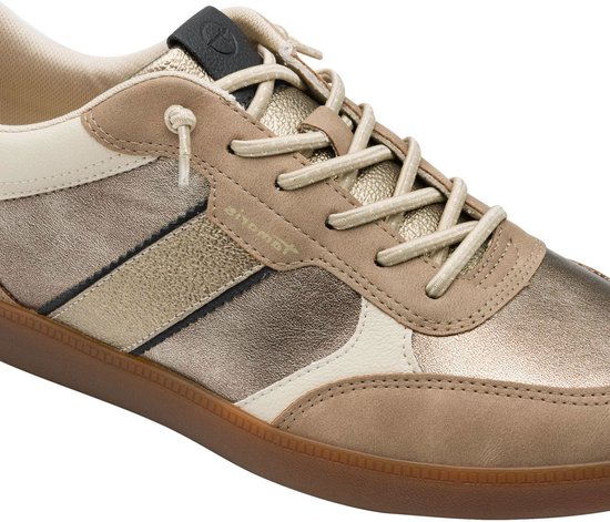 Baskets femme Tamaris beige doré - Pointure 37