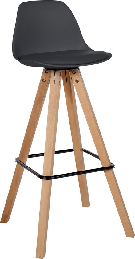 Lot De 2 Tabourets De Bar Rembourrés En Similicuir Avec Dossier Souple