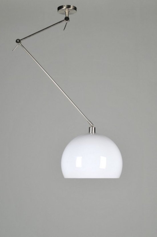Lumidora Hanglamp 30000 - BRISBANE - E27 - Wit - Kunststof - ⌀ 40 cm