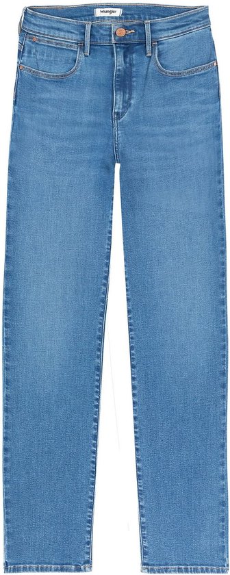 Wrangler Dames Jeans Broeken STRAIGHT regular/straight Fit Blauw 32W / 34L Volwassenen