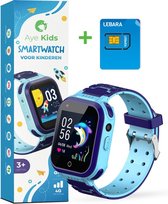 AyeKids SmartWatch Kinderen - GPS - 4G Netwerk - Incl Simkaart - Kinderhorloge met GPS - Waterdicht - Blauw - voor Jongens en Meisjes