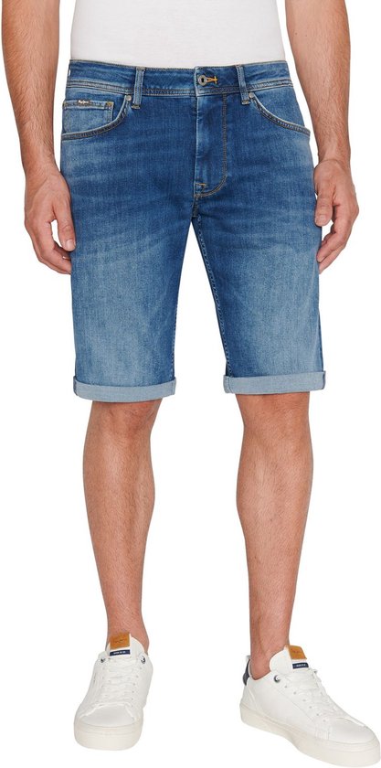 Pepe Jeans Heren Short Broeken STRAIGHT SHORT regular/straight Fit Blauw Volwassenen
