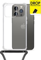 My Style Loop Doorzichtig Telefoonhoesje geschikt voor Apple iPhone 13 Pro Flexibel TPU Hoesje met koord - Transparant