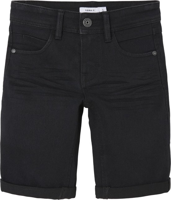 NAME IT NKMSILAS SLIM DNM L SHORTS 2272-TX NOOS Jongens Jeans - Black Denim - Maat 128