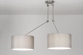 Lumidora Hanglamp 30713 - BROOKLYN - 2 Lichts - E27 - Grijs - Staal