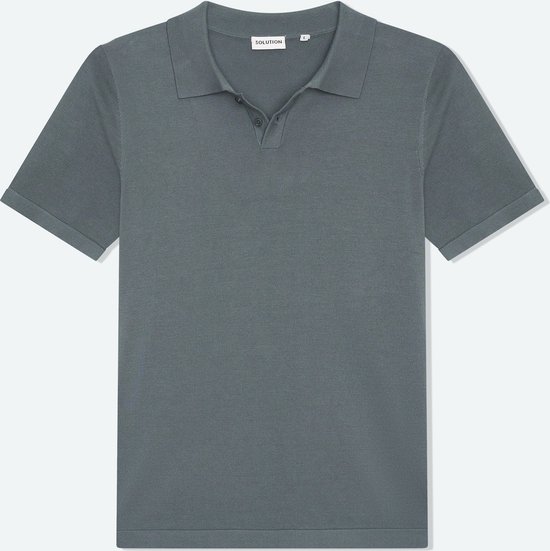 Solution Clothing Purdy - Casual Poloshirt - Regular Fit - Knoopsluiting - Volwassenen - Heren - Mannen - Blauw - L