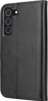 Bibliothèque ShieldCase adaptée à l'étui Samsung Galaxy A25 - Étui portefeuille avec espace pour cartes - Protection avant et arrière - Bibliothèque en cuir (noir)
