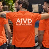 Oranje Koningsdag T-shirt - Maat 4XL - AIVD Altijd In Voor Drankjes Back