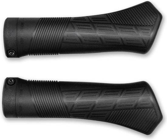 Foto: Acid grips hybrid perform fietshandgrepen handvatten met anti slipstructuur gebogen contour mini wing ergonomische fietshandvatten geschikt voor mountainbikes zwart regular 142x52x35 mm