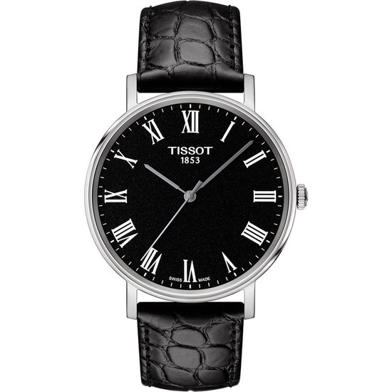 Tissot Everytime T1094101605300 Horloge - Leer - Zwart - Ø 38 mm