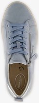 Tamaris Comfort leren dames sneakers blauw zilver - Maat 41 - Uitneembare zool