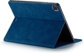 CaseMania Bookcase hoesje geschikt voor iPad Air 11 inch (M2) - Effen Donkerblauw - Kunstleer