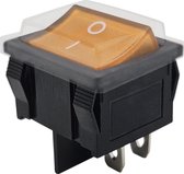 ProRide® Wipschakelaar ON-OFF KCD5-202 - met Beschermkapje - 2 Polig - 250V/6A - Oranje zonder controlelampje